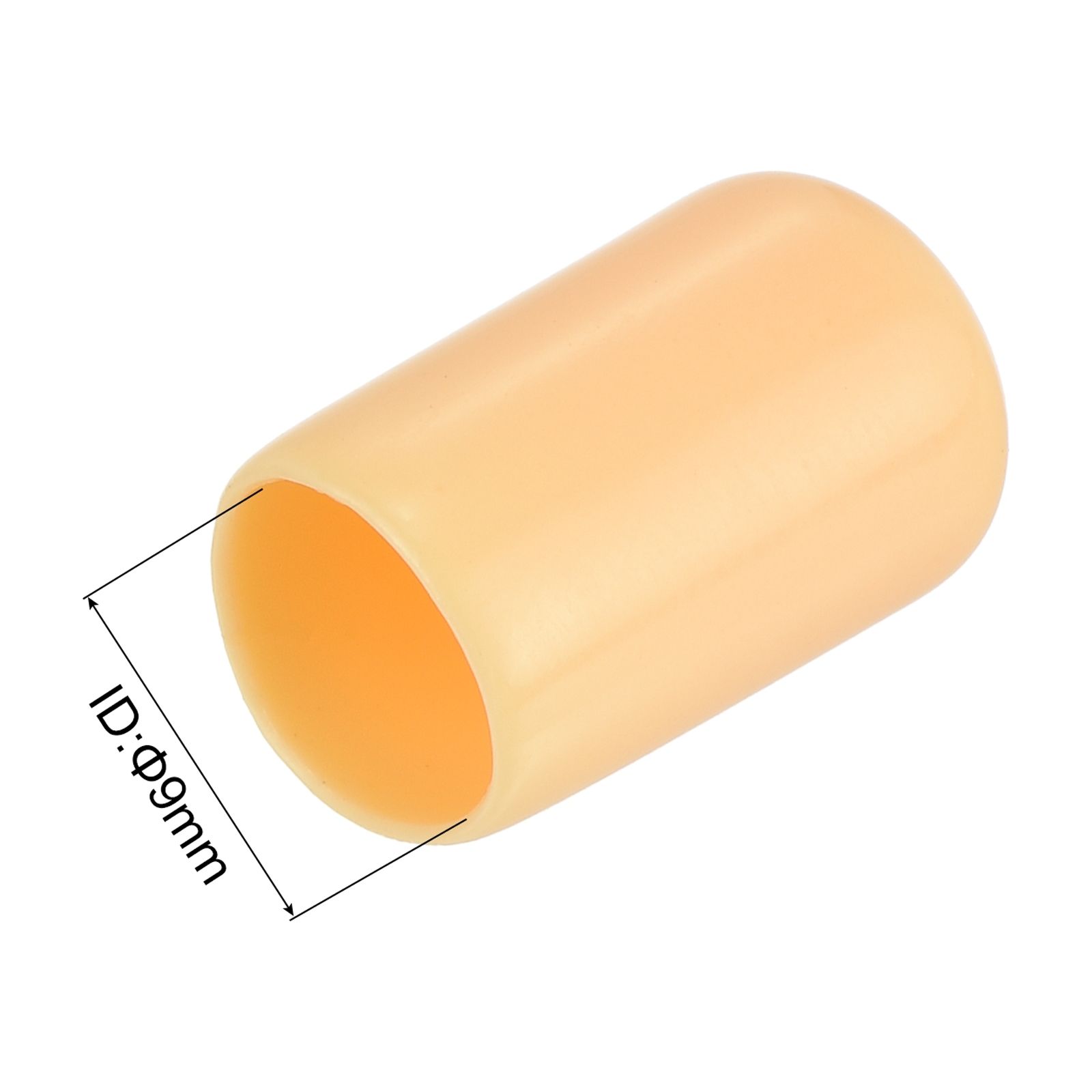 Uxcell 100pcs Round Rubber End Caps 3/8"(9mm) Beige Vinyl Cover Screw Thread Protectors