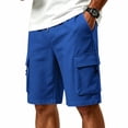 thumbnail image 5 of Sewkxo Mens Casual Sweat Shorts Drawstring Elastic Waist Athletic Workout Gym Jogger Shorts with 4 Pockets,Royal Blue 2XL, 5 of 7