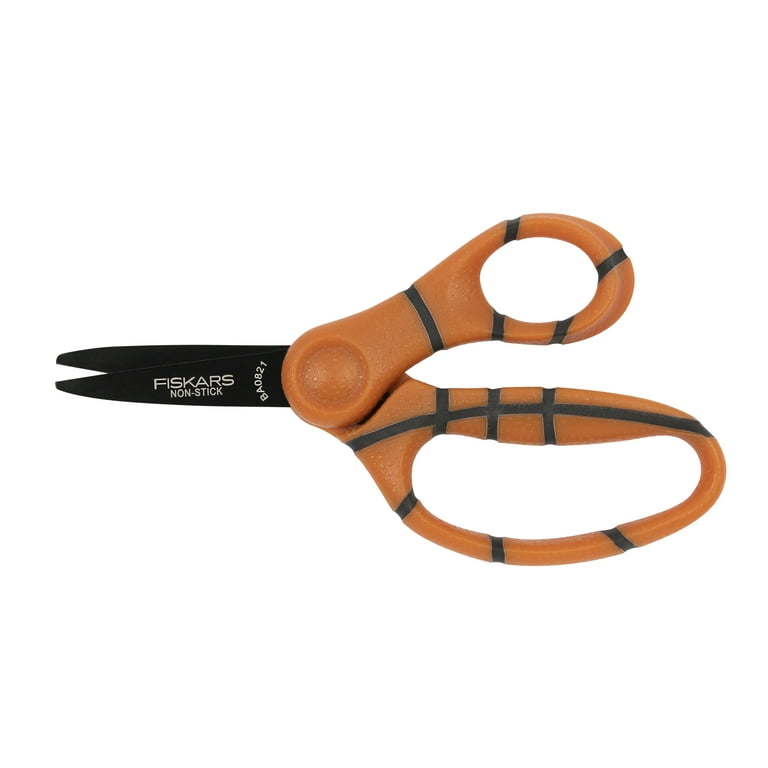 Fiskars MVP Non-stick Pointed-tip Kids Scissors (5 in.) - Basketball