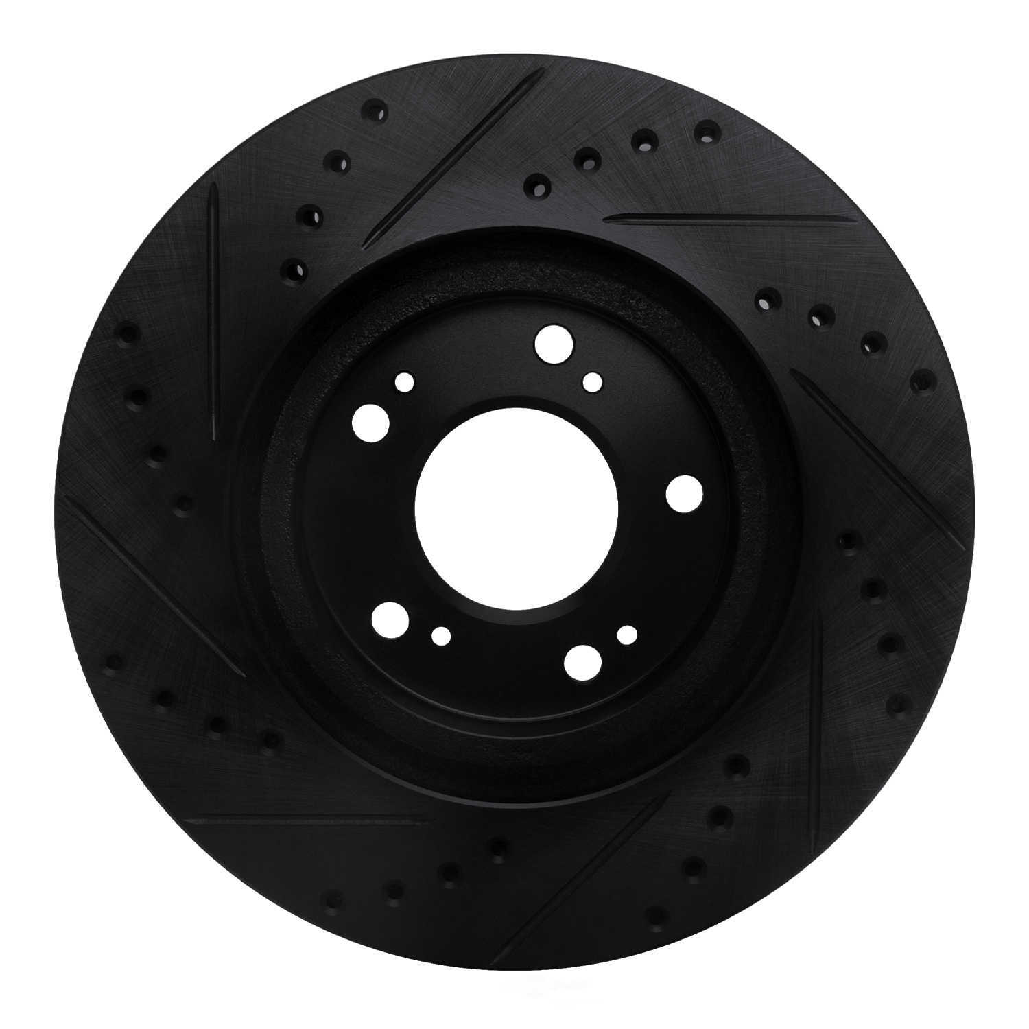Dynamic Friction Company 633-72037R DFC Brake Rotor - Drilled And Slotted - Black