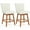 Beige, variant on Costway 27" Swivel Bar Stools Set of 2 with Rubber Wood Legs Upholstered Linen Bar Chairs Beige