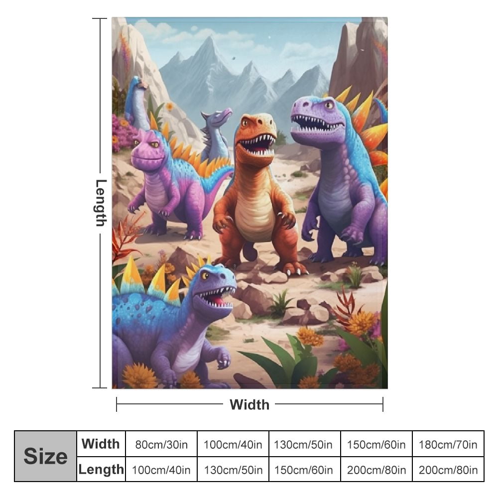 HENGT  Kids Dinosaur Blanket, Soft and Warm Flannel Plush Printed Dinosaur Toddler Blankets, Blanket for Boys and Girls,