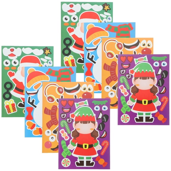 LOLIPPYY Christmas Decorative Stickers Assorted Colors for Party Supplies, Scrapbooking, Wrapping and Holiday Crafts