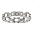 thumbnail image 3 of Primal Steel Stainless Steel Polished Square Open Link 8.5 Inch Bracelet, 3 of 8