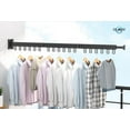 thumbnail image 2 of HSHDLDF Clothes Drying Rack Laundry Drying Rack Clothing shangku 3-Fold Wall Mounted Drying Rack Drying Rack Clothing Foldable for Hanging Clothes Retractable Clothing Drying Rack for Indoor Laundry, 2 of 6