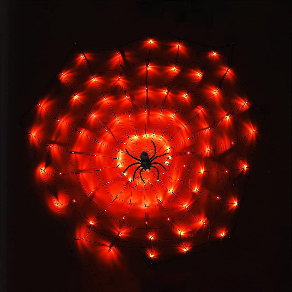 Halloween Spider  Light with Black Spider, Lighted Halloween