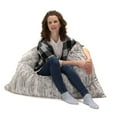 thumbnail image 5 of Jaxx Pillow Saxx 3.5 Foot Giant Décor Floor Pillow, Premium Luxe Synthetic Fur - Silver Fox, 5 of 7