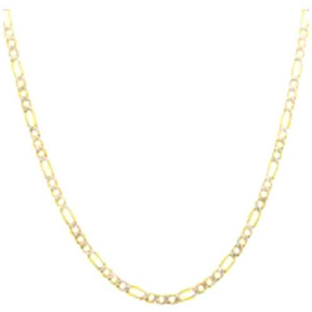 10kt Yellow Gold over Sterling Silver Figaro Chain, 20