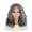 Gray-1B, variant on More Beautiful Boho Braided Full Lace Blended Goddess Box Braids Wig with Curly Ends, Brown, 1 Count