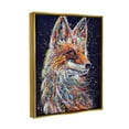 thumbnail image 3 of Contemporary Fox Urban Splatter Animals & Insects Painting Metallic Gold Framed Art Print Wall Art, 3 of 6