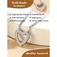thumbnail image 6 of Suplight 925 Sterling Silver Heart Pendant Necklace CZ Necklace for Women Jewelry Gift, 6 of 8