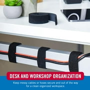 VELCRO Brand ONE-WRAP® Heavy Duty Roll – Reusable Fasteners for Keeping Cords and Cables Tidy – Cut-to-Length Roll, 12ft x 3/4in, Black