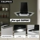 thumbnail image 5 of Campana Extractora Decorativa De Pared En Cristal Curvo Negro De 76 Cm SUPRA CC-76-BLACK, 5 of 7