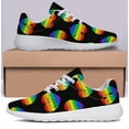 thumbnail image 6 of Unisex Fashion Rainbow Shoes, LGBT Sneakers for Men Women, Lightweight Breathable Running Walking Shoes White Size 13, 6 of 7