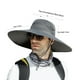 thumbnail image 2 of Sombrero de visera solar de ala grande, sombrero de pescador con máscara transpirable de verano para hombre, sombrero informal para exteriores, 2 of 6