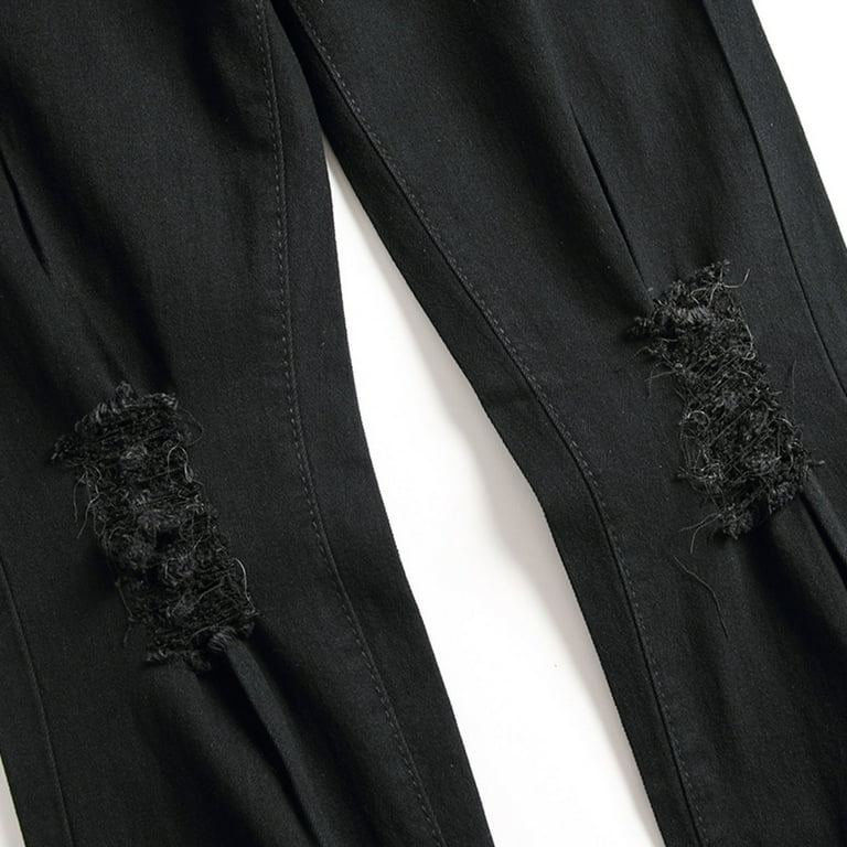 YUHAOTIN Mugsy Jeans Mens Slim Fit Straight Leg Retro Hop Pants