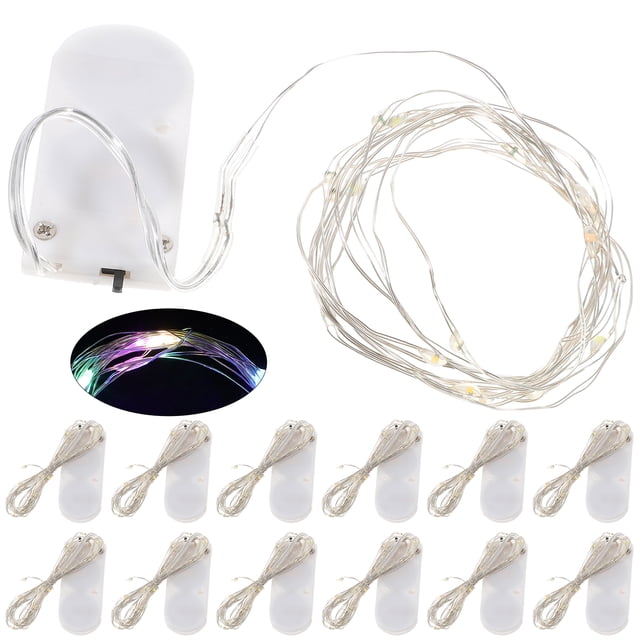 Miangastore Mini Led String Light Transparent 12Pack 78.7In Button Battery