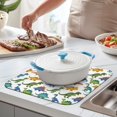 thumbnail image 2 of Colorful Dinosaur Assortment Pattern Dish Drying Mat for Kitchen 1 Pack, Ultra Absorbent Microfiber Dishes Drainer Mats,16"x18", 2 of 6