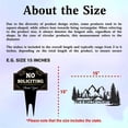 thumbnail image 2 of No Soliciting Yard Sign with Metal Stakes, Outdoor Sign for House, Home, Front Door, Business, Lawn, Garden Decor (8 INCHES), 2 of 10