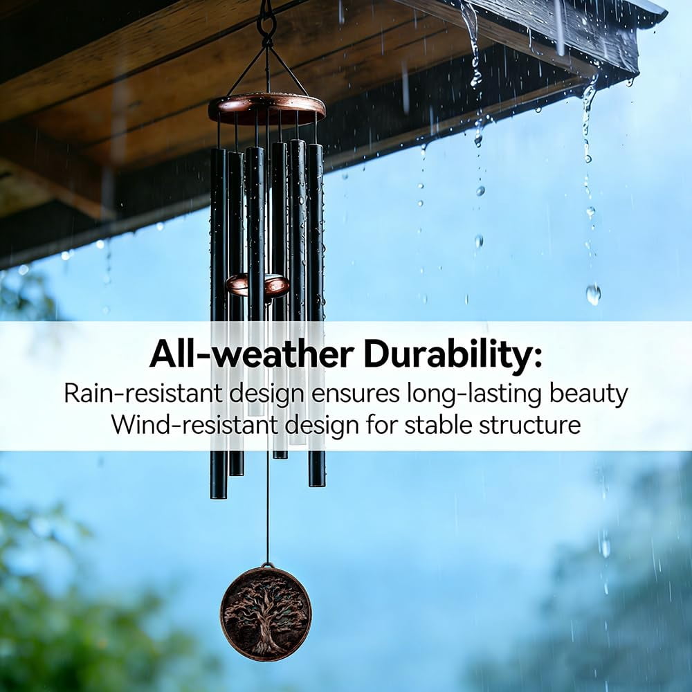 Wind Chimes For Outside  Vintage Tree Of Life Deep Tone Chime Outdoor Clearance Memorial/festivals/birthday Gift Mom Dad Women Grandma Garden Porch Patio Decor (32" Life)