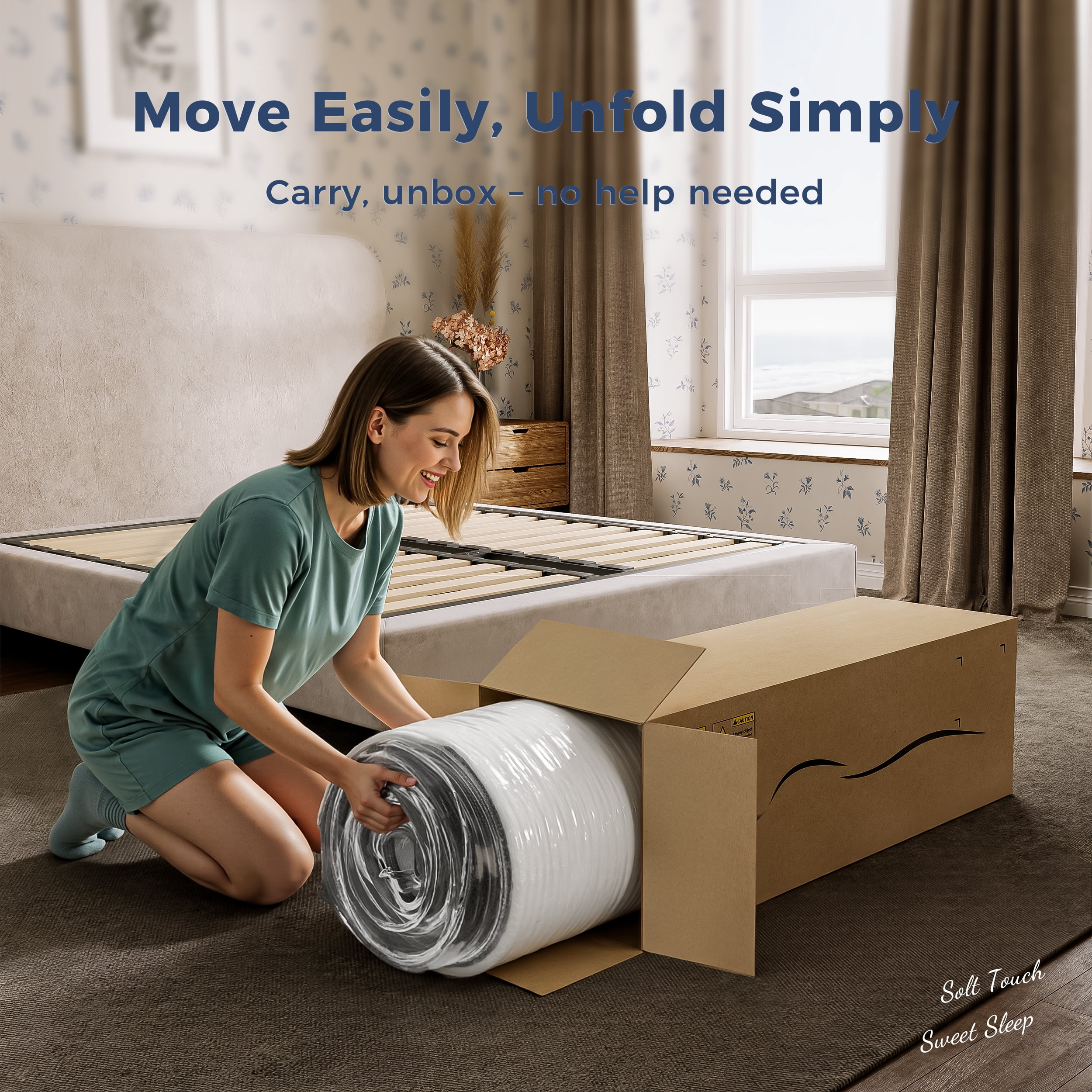 Babo Care Queen Mattress,12 inch Hybrid Mattress in a Box,Individually Pocket Springs,Cooling-Gel Memory Foam,Medium Feel for Pressure Relief,Motion Isolation,CertiPUR-US Certified,Colchones Queen