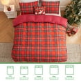 thumbnail image 6 of Gogreen Luxury Twin Duvet Cover Floral, Soft & Breathable Microfiber 3 Pieces Twin Bedding Sets, Pattern Twin Comfy Duvet Cover, with Zipper Closure (Red Plaid, Twin), 6 of 8