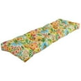 thumbnail image 2 of Blazing Needles 60-inch by 19-inch Tufted Patterned Outdoor Spun Polyester Loveseat Cushion, 2 of 4