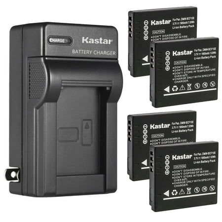 Kastar 4-Pack Battery and AC Wall Charger Replacement for Panasonic Lumix DMC-FS15 Lumix DMC-FS25 Lumix DMC-FS30 Lumix DMC-FS33 Lumix DMC-FS4 Lumix DMC-FS42 Lumix DMC-FS6 Lumix DMC-FS62 Camera