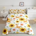 thumbnail image 2 of Castle Fairy Cartoon Corgi Dog 3 Pieces Queen Comforter Set for Boys Girls,Chic Floral Sunflowers Ultra Soft Bedding Sets,Kawaii Flowers Animal Bedding Comforter Set Breathable,Breathable Home Decor, 2 of 8