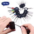 thumbnail image 1 of 18 Pcs Outils de Réparation de Borne de Voiture Connecteurs de Câblage Extracteurs de Broche en Acier Inoxydable Outil de Démontage, 1 of 7