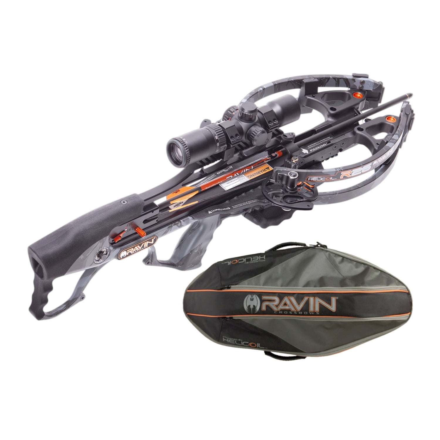 Ravin Crossbows 400 FPS R26 Crossbow w/ Shooting Stick & Broadheads Dusk Camo 