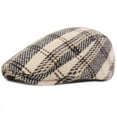 thumbnail image 2 of SikaFu Berets Vintage Plaid Ivy Newsboy Flat Cap Men Women Plaid Beret Hat Adjust Male Female Artist Painter Wool Hat Beret Cap, 2 of 6