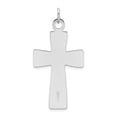 thumbnail image 3 of FB Jewels Sterling Silver Rhodium-plated Polished and Satin Cross Pendant, 3 of 4