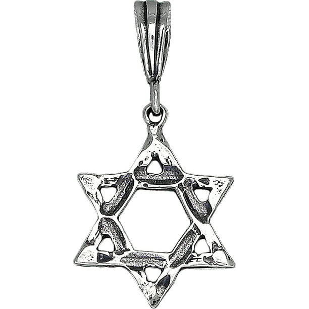 EJewelryPlus - Sterling Silver Star of David Pendant Necklace with ...