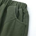 thumbnail image 5 of Povozer Toddler Boy Elastic Waist Pull On Cotton Shorts for Littler Kids Boys(Green,2-3Y), 5 of 5