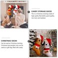 thumbnail image 3 of Calcetín navideño de peluche con forma de hueso de perro en 3D CHAO Bolsa de regalo amarillo, 3 of 5