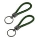 thumbnail image 1 of Llavero de coche Unique Bargains, llavero universal con anillo para llaves de fob para el hogar, cuero, aleación de zinc, verde oliva, 2 piezas, 1 of 6