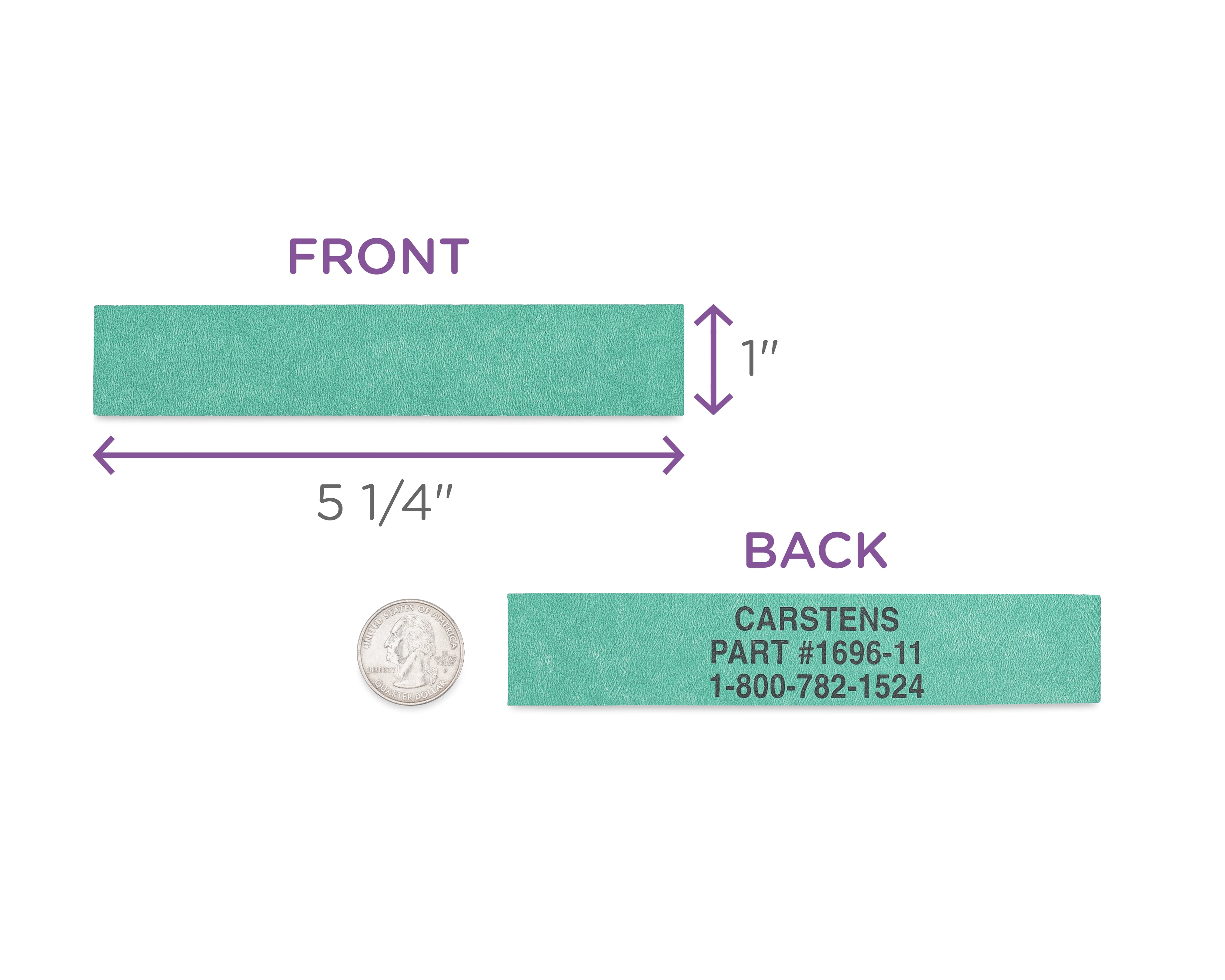 Carstens - Aqua 1.5-4 Inch Binder Spine Insert Cards, 5.25 x 1 Inch, Roll of 200 (1696 Series) - Ideal for 1.5-4 Inch Spine Insert Adhesive Pockets