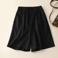 thumbnail image 2 of PMVFHDE Womens Shorts Casual Basic Pocket Loose Shorts Solid Color Breathable Summer Lightweight Everyday, 2 of 3