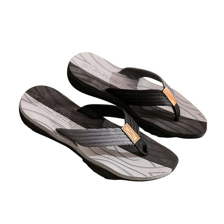 

Gzztg Flip Flops for Men Fashion Casual Sandals Shoes Outdoor Flip Flops Beach Leisure Slippers Black Dress Shoes for Men
