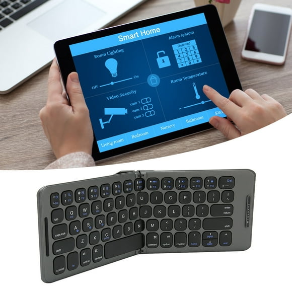 Folding Keyboard, 90mAh Battery Foldable  Keyboard 65 Keys  For Phones For Laptops