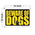 thumbnail image 2 of SIGNOGRAFX BEWARE OF DOGS, 10” x 14”, Metal Sign, Full Color Digital Printing, Easy to Install Indoor/Outdoor., 2 of 8
