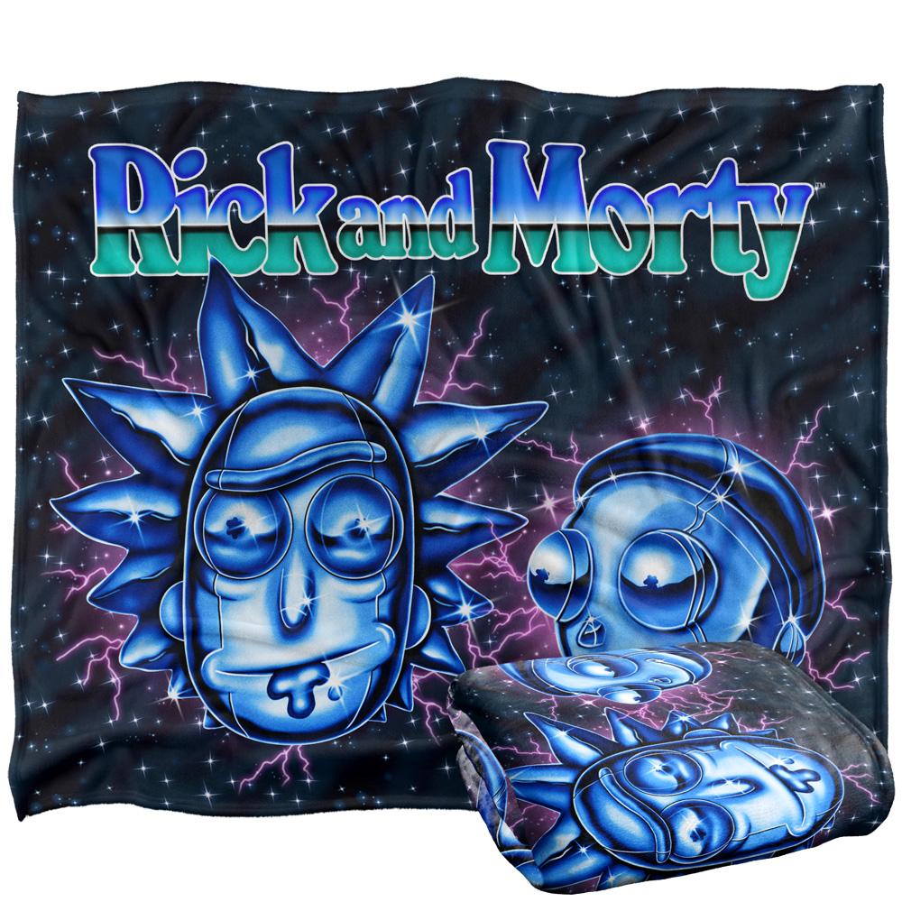 Rick and Morty Blanket, 50'x60' Metal Heads Silky Touch Super Soft