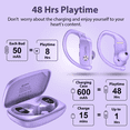 thumbnail image 6 of Wireless Earbuds Bluetooth Headphones 48hrs Play Back Sport Earphones with LED Display Over-Ear Buds with Earhooks Built-in Mic Headset for Workout, 6 of 6