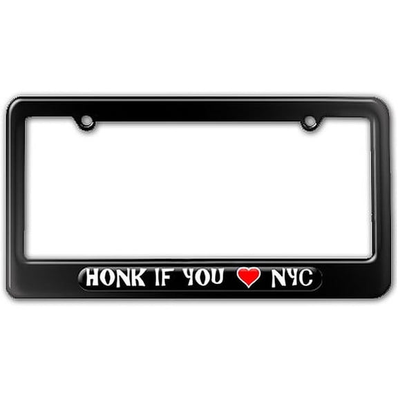 Honk if You Love NYC - New York City Manhattan License Plate Frame
