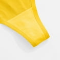 thumbnail image 5 of Ashirexll Thongs for Women, Silk Underwear for Women Solid Color Seamless No Show Stretch Thong Panties Yellow S, 5 of 8
