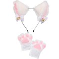 thumbnail image 1 of Lindos accesorios de cosplay de gato de dibujos animados, aro para el pelo con orejas de gato, guantes con garras de gato, accesorios de cola de gato, lindo conjunto, fácil de usar, estilo, 1 of 5