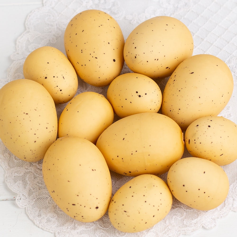 36 Assorted Brown Easter Egg Display Set: Speckled Eggs - Ideal for Easter Decor, Baby Showers, and Spring Displays