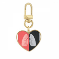 thumbnail image 1 of Logo Poumon Comparaison Art Déco Mode Or Coeur Porte-Clés Porte-Clés en Métal, 1 of 3