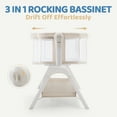 thumbnail image 5 of HARPPA 3 in 1 Baby Bedside Bassinet Sleeper, Baby Bassinet with Rocking and 5 Heights Adjustable, Beige, 5 of 7